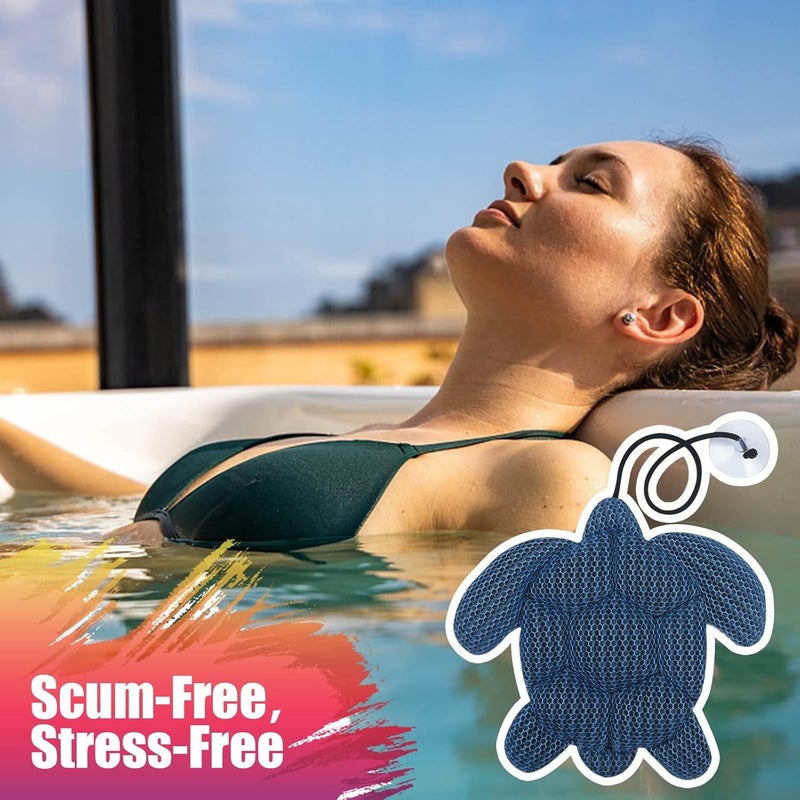 A ANSLCA ANSLCA Hot Tub Scum Absorber, Scum Turtle Hot Tub Cleaner Hot Tub Sponges to Soak up Oils- Must Have Hot Tub Accessories for Adults Hot Tub Scum Sponge- Keeps Your Hot Tub Water Clean and Clear - Image 2